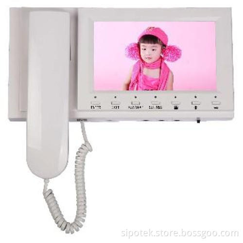 Video Door Phone Monitor with 7-inch TFT LCD
